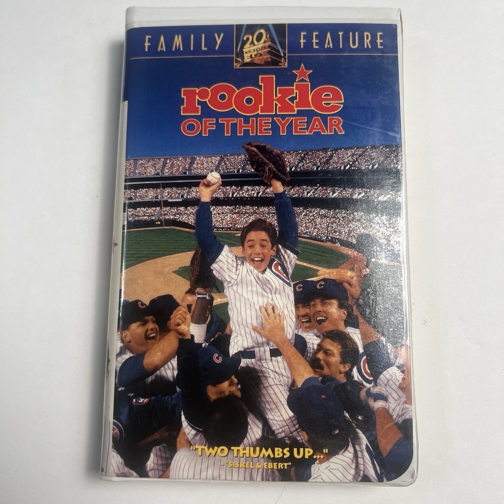 Rookie of the Year VHS Video Tape MLB Cubs Family Baseball Movie VTG Clamshell